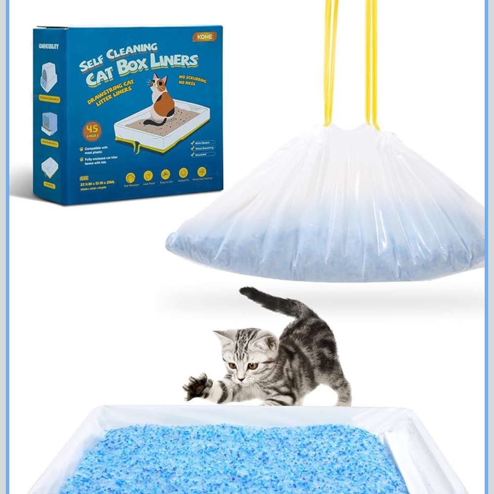 45 Count Litter Box Liners, Pet* Scoopfree Self-Cleaning Box Liners